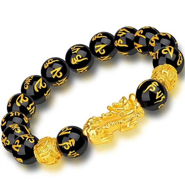 Feng Shui Hand Carved Mantra Beads Bracelet-3